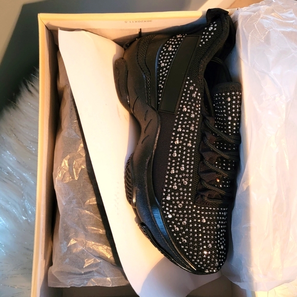 New Yoki Black Studded Sneakers - Picture 3 of 8